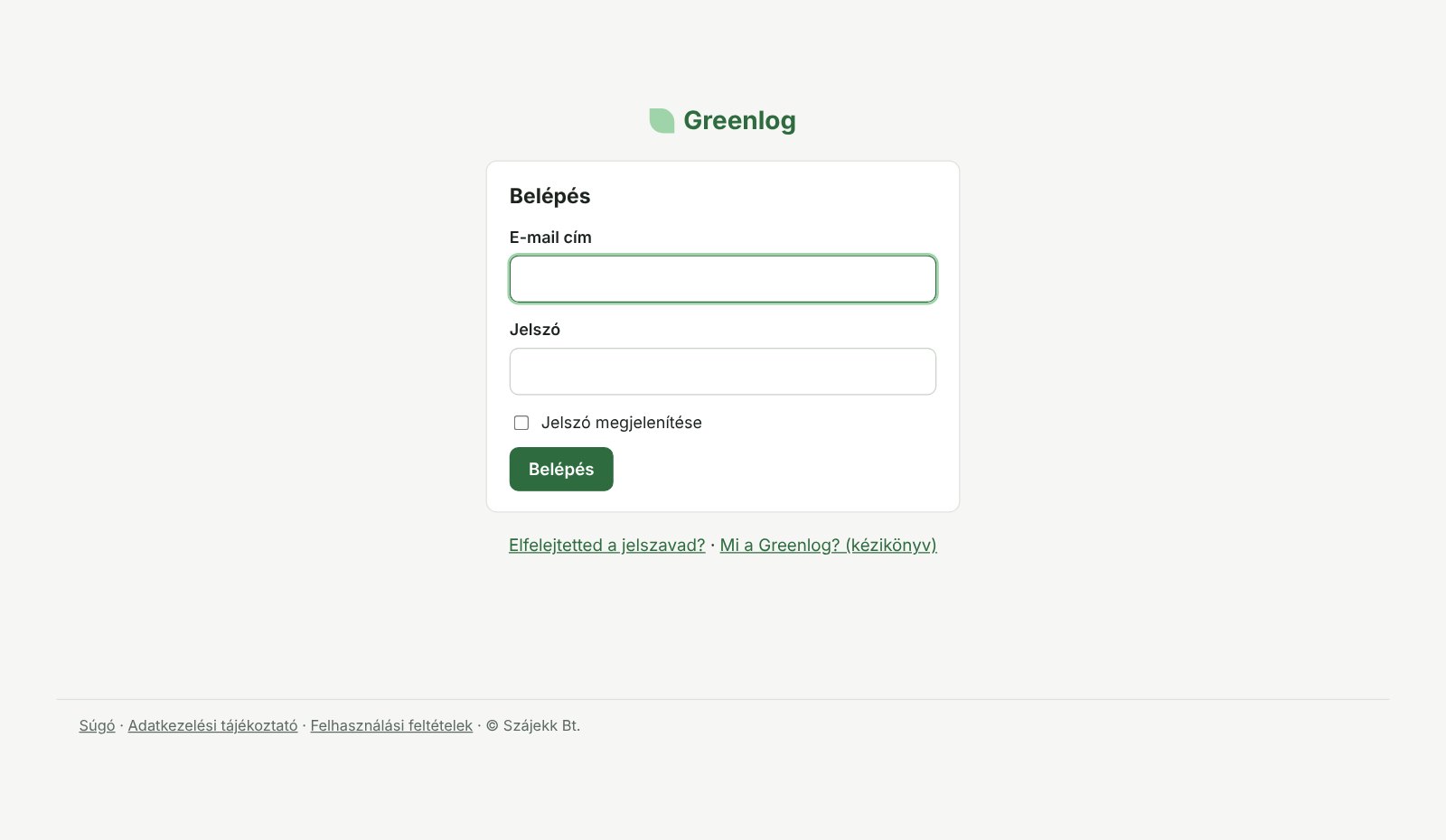 Belépés: az e-mail címed és a jelszavad
